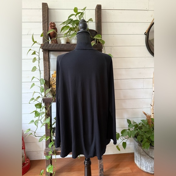 Alfani: Elegant Black Draped Open Front Cardigan - Picture 17 of 17